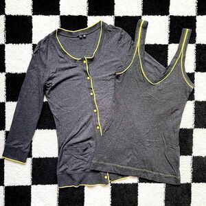 Theory Tank and Cardigan Set S